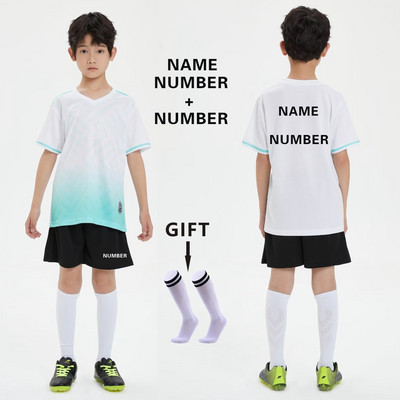 Zēniem Futbols Džērsija treniņtērps Bērnu Futbols Sporta Uniformas Bērni Spēlē bumbu Sporta apģērbi Komplekti veste bērnu futbola tērps Zeķes