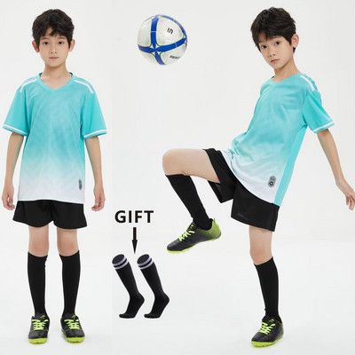 Zēniem Futbols Džērsija treniņtērps Bērnu Futbols Sporta Uniformas Bērni Spēlē bumbu Sporta apģērbi Komplekti veste bērnu futbola tērps Zeķes