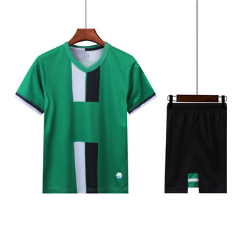 Тренировъчна униформа Персонализиране на футболен комплект Детски футболни фланелки Костюми Комплекти Детска риза Спортни тениски