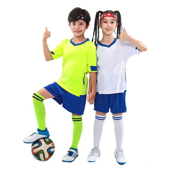 Футболни фланелки за момчета Футболен анцуг Детски спортни униформи Детски комплекти с топка за игра Спортно облекло Момичета Празен костюм за футболна тениска
