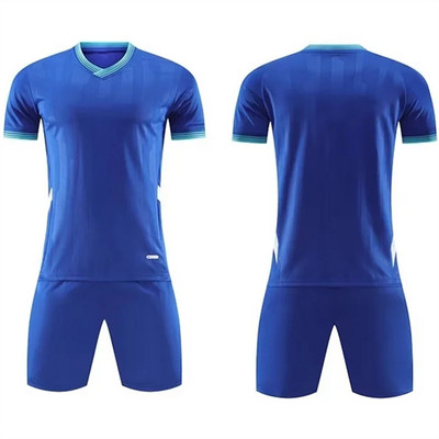 Pielāgots bērnu futbola komplekts, vīriešu futbola komandas krekls, vertikāli svītru sporta tērps, ātri žūstošs auduma formas tērps 6 gadi