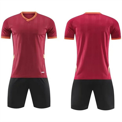 Pielāgots bērnu futbola komplekts, vīriešu futbola komandas krekls, vertikāli svītru sporta tērps, ātri žūstošs auduma formas tērps 6 gadi