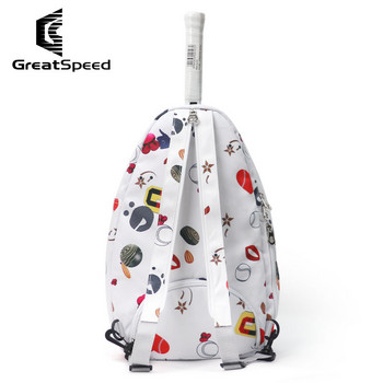 Раница за тенис ракети Greatspeed с отделение за маратонки 2 в 1 Спортни чанти през рамо Детска чанта за тенис на бадминтон