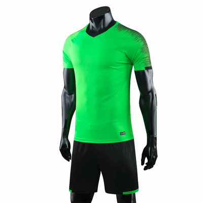 Jauni pieaugušajiem paredzēti bērnu futbola krekliņi ar īsām piedurknēm ātri nožūst skriešanas krekli Vīriešu bērniem Survetement futbola kreklu komplekti