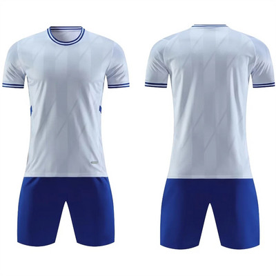 Pielāgots bērnu futbola komplekts, vīriešu futbola komandas krekls, vertikāli svītru sporta tērps, ātri žūstošs auduma formas tērps