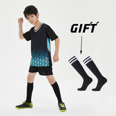 Σετ φανέλες ποδοσφαίρου για αγόρια κάλτσες δώρου , Στολή προπόνησης ποδοσφαίρου προσαρμοσμένης ομάδας παιδικών συλλόγων, αθλητικά αθλητικά κιτ ποδοσφαίρου για κορίτσια