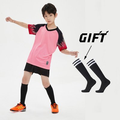 Σετ φανέλες ποδοσφαίρου για αγόρια κάλτσες δώρου , Στολή προπόνησης ποδοσφαίρου προσαρμοσμένης ομάδας παιδικών συλλόγων, αθλητικά αθλητικά κιτ ποδοσφαίρου για κορίτσια
