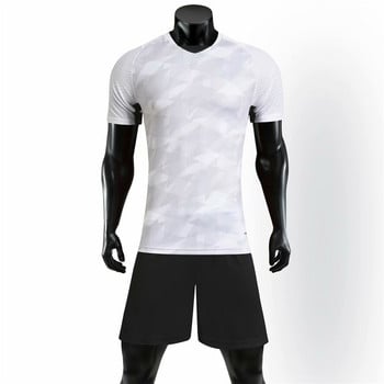 Деца Възрастни Футболна фланелка Комплекти за фитнес за бягане Риза с къс ръкав Бързосъхнеща Мъже Деца Futebol Тренировъчен костюм Спортно облекло