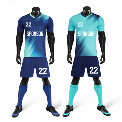 Нови висококачествени комплекти футболни фланелки за деца и възрастни Survetement Момчета Момичета Футболни комплекти с къс ръкав Спортно облекло Тренировъчна униформа