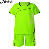 Gyerek fiúk sportfoci egyenruha Légáteresztő rövid ujjú betűs felső rövidnadrággal Labdarúgás Futóedzés Sportruházat