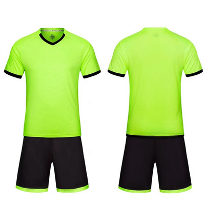 Gyerek focimez ing rövidnadrág szettek Egyedi design Retro futball egyenruha Férfi Gyerek Sport csapat ruha fiú készlet Gyorsan száradó