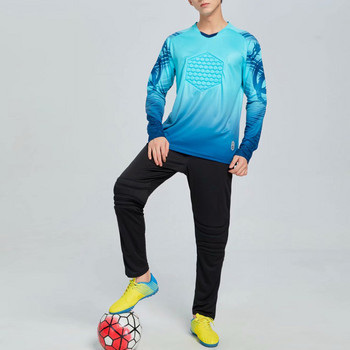 Παιδικά αγόρια Ποδόσφαιρο τερματοφύλακας Στολή προπόνησης ποδοσφαίρου Προπονητικό αθλητικό κοστούμι μακρυμάνικο μπλουζάκι με παντελόνι