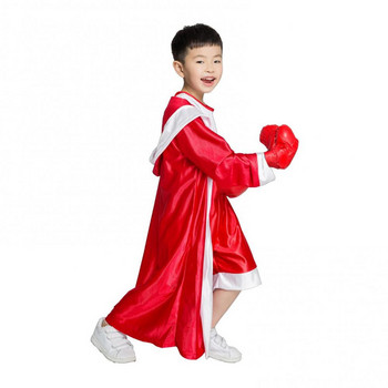 Παιδικές ρόμπες πυγμαχίας με ζώνη μακρυμάνικη φαρδιά πολεμικές τέχνες Sanda Rashguard Ρούχα πυγμαχίας Αγόρια κορίτσια Παιδική στολή παράστασης