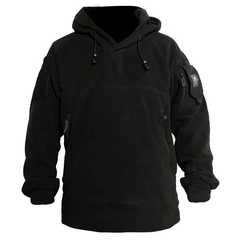 Гореща разпродажба в САЩ Мъжки зимен тактически военен пуловер с качулка от поларено руно Топли удебелени топли ветроустойчиви якета за туризъм на открито