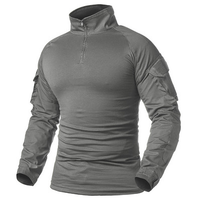 Vīriešu armijas taktiskās militārās kaujas T-krekli ar garām piedurknēm CP maskēšanās sporta krekli kempings, medības, kāpšana, makšķerēšana, apģērbs