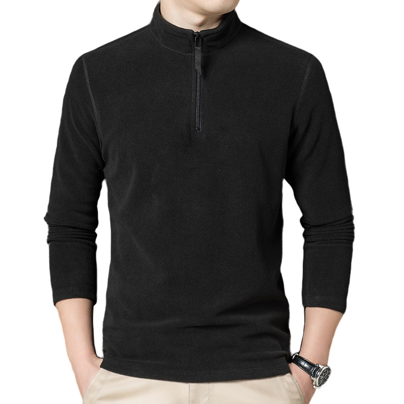 Есенни външни мъжки тактически поларени пуловери за туризъм 1/3 цип с деколте Топъл пуловер Качествени мъжки тънки плетени вълнени пуловери