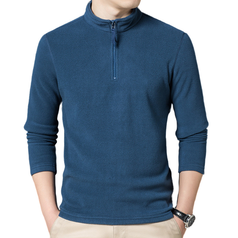 Есенни външни мъжки тактически поларени пуловери за туризъм 1/3 цип с деколте Топъл пуловер Качествени мъжки тънки плетени вълнени пуловери