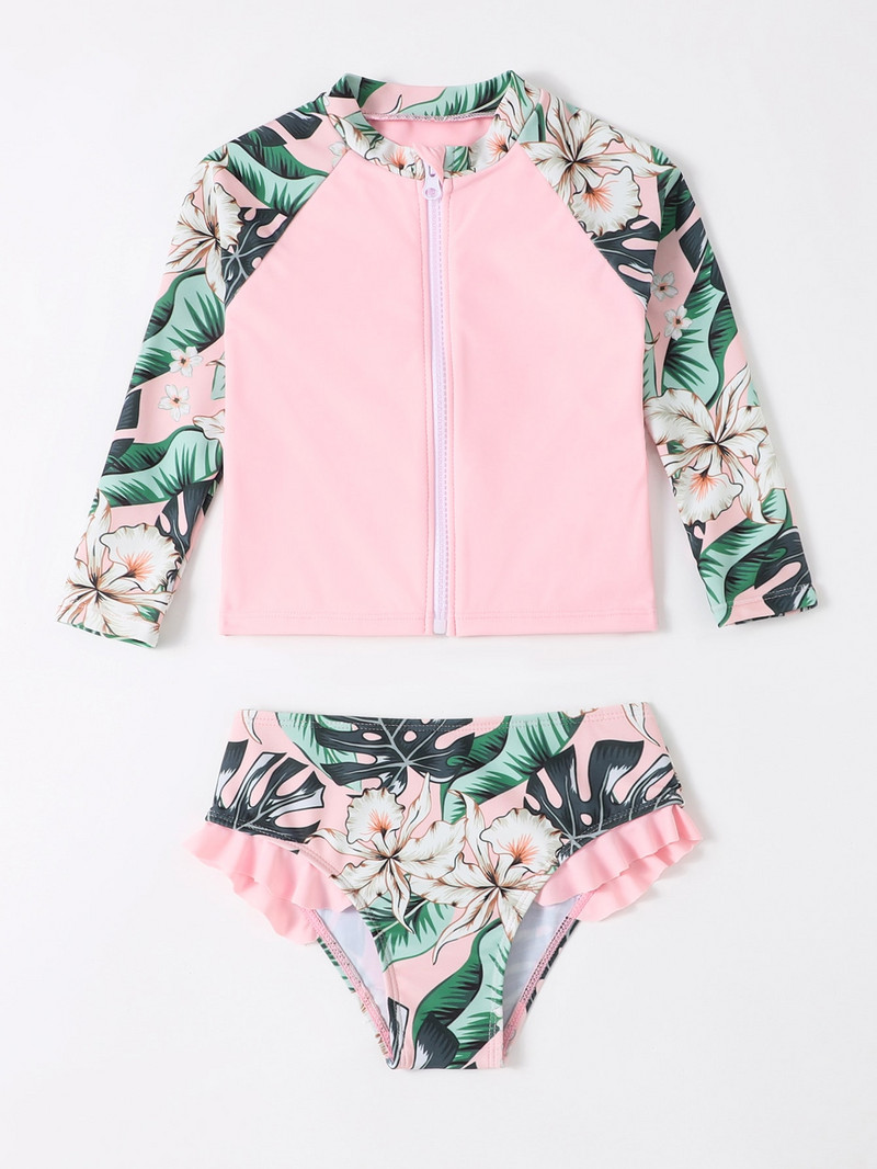 2023. Dječji kupaći kostim s pijeskom s dugim rukavima za zaštitu od sunca surfanje na plaži Kupaći kostim za djevojčice Bikini slatki kupaći kostim S2040