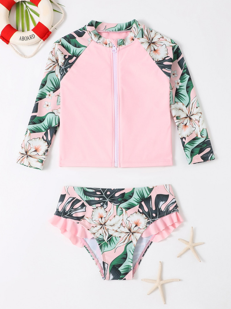 2023. Dječji kupaći kostim s pijeskom s dugim rukavima za zaštitu od sunca surfanje na plaži Kupaći kostim za djevojčice Bikini slatki kupaći kostim S2040