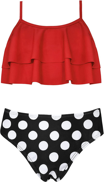 SHEKINI tüdrukud, lilledega trükitud ujumisriided, volangid, kaheosalised ujumisriided, bikiinid, armsad laste rannariided teismeliste ujumisriided