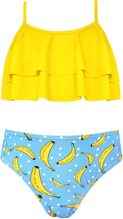 SHEKINI tüdrukud, lilledega trükitud ujumisriided, volangid, kaheosalised ujumisriided, bikiinid, armsad laste rannariided teismeliste ujumisriided