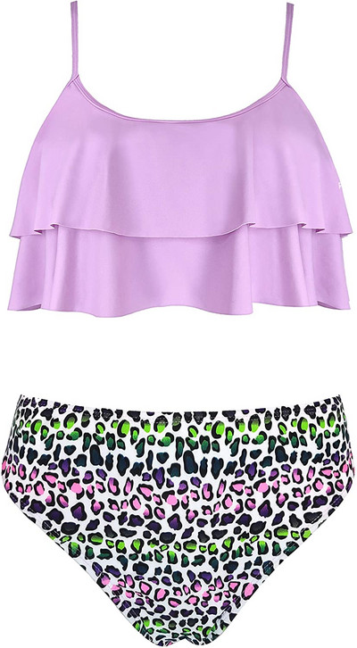 SHEKINI tüdrukud, lilledega trükitud ujumisriided, volangid, kaheosalised ujumisriided, bikiinid, armsad laste rannariided teismeliste ujumisriided