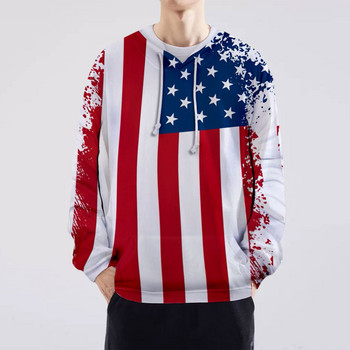 Aikooki New USA Hoodies Мъжки/дамски суичър ЧЕТВЪРТИ ЮЛИ С качулка Денят на независимостта на Съединените щати Америка Суичър с 3D национален флаг