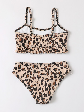 4-7Y Leopard σετ μαγιό για μωρά Summer Kids Girl Bikini Set Swimwear Swimsuit Μαγιό