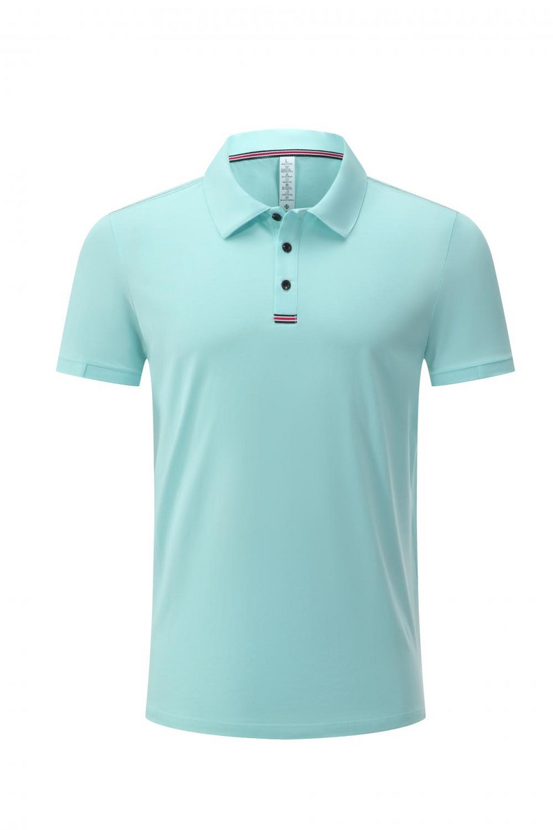 Nauji vasariniai kvėpuojantys polo marškinėliai Prabangūs vyriški medvilniniai siuvinėti verslo trumpomis rankovėmis POLO marškiniai vienspalviai atvartas Vyriški kasdieniai