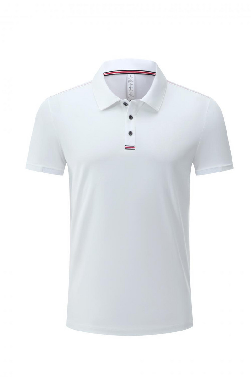 Nauji vasariniai kvėpuojantys polo marškinėliai Prabangūs vyriški medvilniniai siuvinėti verslo trumpomis rankovėmis POLO marškiniai vienspalviai atvartas Vyriški kasdieniai