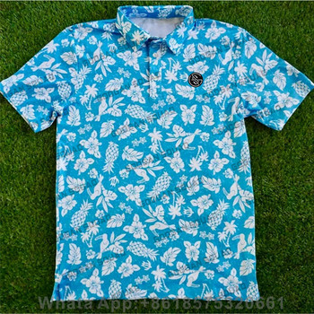 Ανδρικό καλοκαιρινό πουκάμισο γκολφ κοντό μανίκι Fast Dry Breathable Casual πουκάμισο άγριο πουκάμισο Popsicle Tops Αγωνιστικά ιππικά ρούχα F1