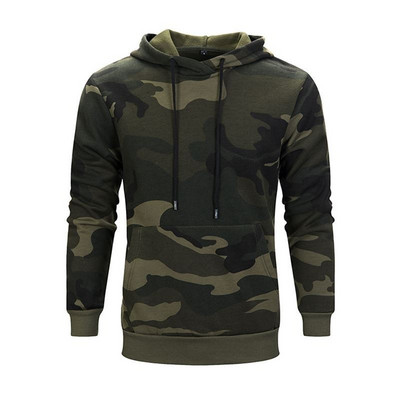 Meeste pikkade varrukatega kamuflaažiga kapuutsiga topid Meeste välisport Ronimine Jooksu treening Hingav Pullover Hoodie EL suur suurus