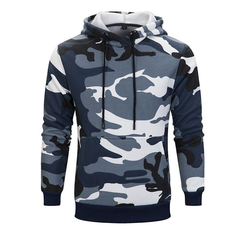 Meeste pikkade varrukatega kamuflaažiga kapuutsiga topid Meeste välisport Ronimine Jooksu treening Hingav Pullover Hoodie EL suur suurus