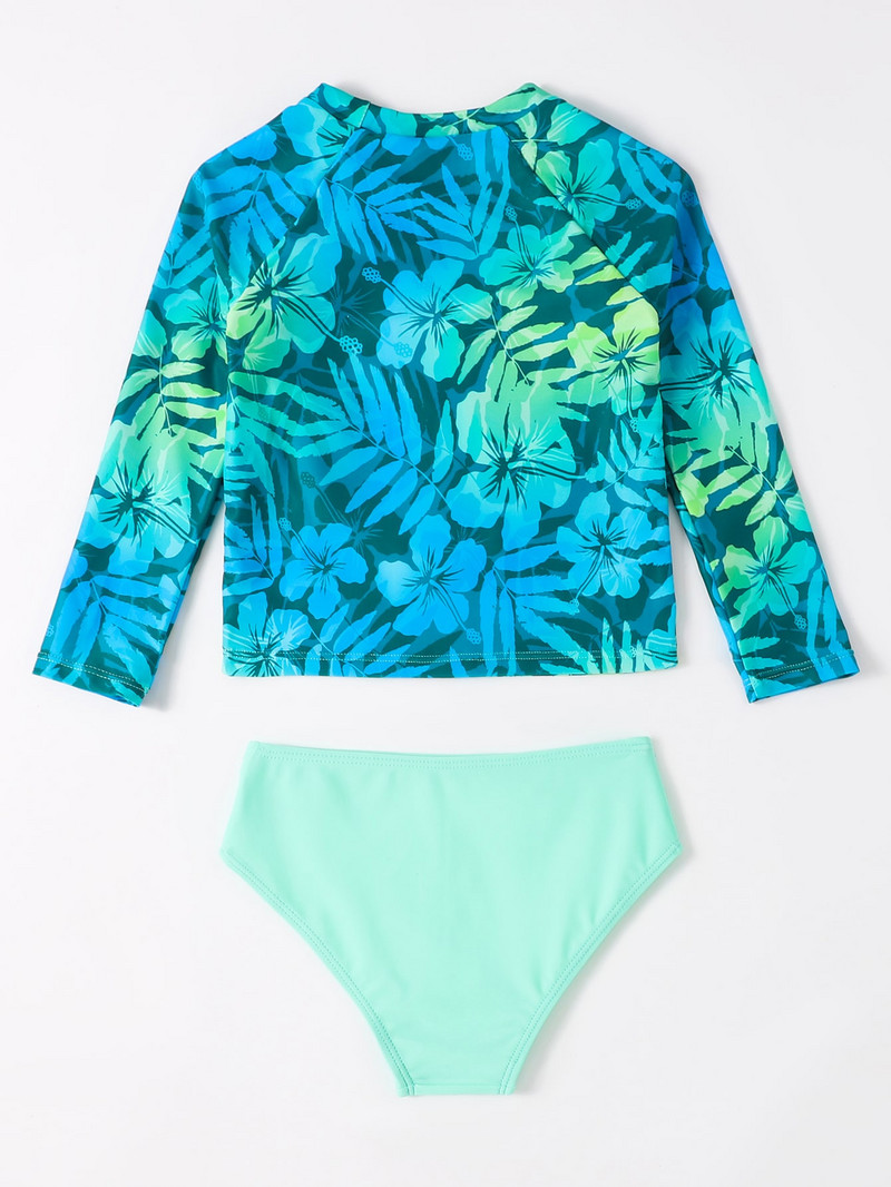 Új 2023-as Gyermek homokos fürdőruha Hosszú ujjú napvédő szörfözés strandfürdőruha lányoknak nyári bikini Lovely fürdőruha S2035