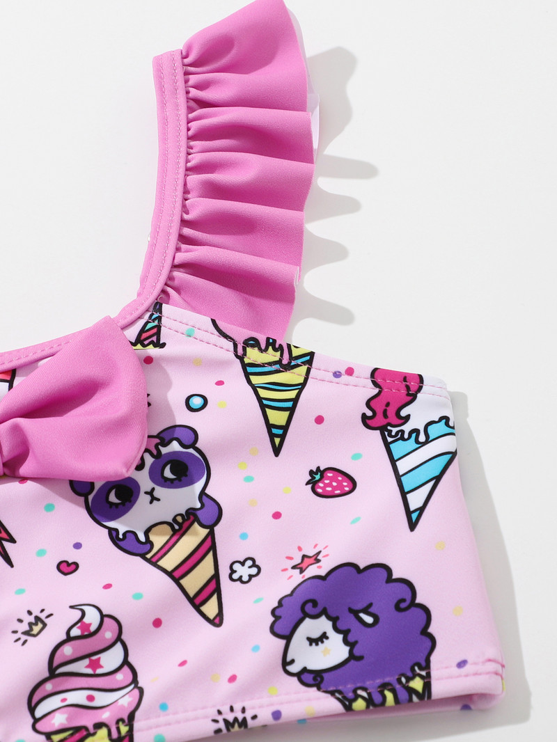 2023 Girl Love Rózsaszín Aranyos Unikornis fürdőruha Gyermek Homok Szörf bikini Nyári Ujjatlan öltöny 2067