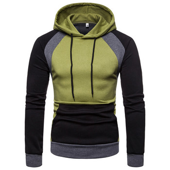 Ανοιξιάτικο και Φθινόπωρο Ανδρικό πουλόβερ σε χρώμα που ταιριάζει σε μεγάλο μέγεθος Χοντρό με κουκούλα Μακρυμάνικο μπουφάν Running Sports Leisure πουλόβερ