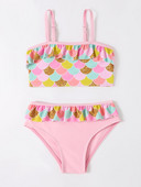 4-7Y Nauji 2023 m. vaikiški smėlio maudymosi kostiumėliai Dviejų dalių maudymosi kostiumėlis mergaitėms Vasaros bikinio rinkiniai Vaikų maudymosi kostiumėlis Puikus maudymosi kostiumėlis S2034