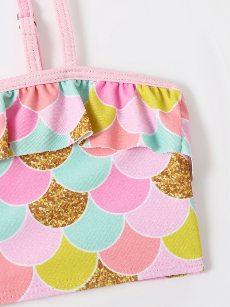 4-7Y Nauji 2023 m. vaikiški smėlio maudymosi kostiumėliai Dviejų dalių maudymosi kostiumėlis mergaitėms Vasaros bikinio rinkiniai Vaikų maudymosi kostiumėlis Puikus maudymosi kostiumėlis S2034