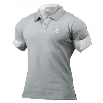 Uus saabumine, puuvillased meeste särgid, topsid, moebrändi suures suuruses lühikeste varrukatega jõusaali kulturismi fitness-särgid