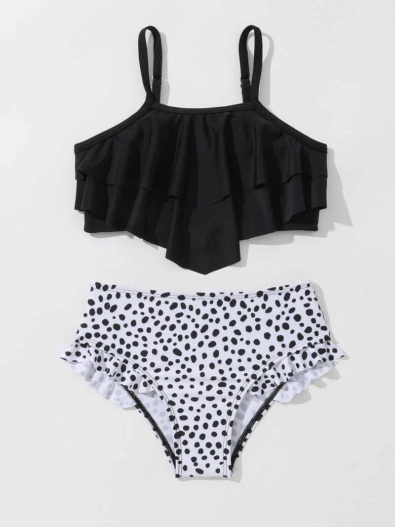 4 līdz 7 gadus veci vasaras bērnu meiteņu peldkostīmi, topi ar apdrukātu apakšu, peldkostīmu smilšu bikini2058