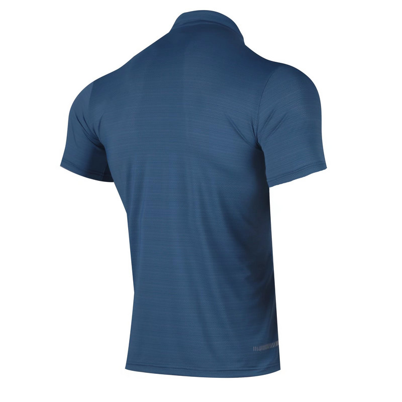 Групова бързосъхнеща спортна тениска POLO, мъжка тениска с ревер, спортна тениска с къси ръкави за фитнес, персонални тренировки, еластична тениска за бягане