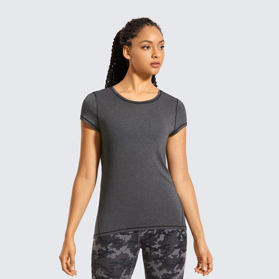 SYROKAN Sporta apģērbs Tkrekli ar īsām piedurknēm Sieviešu sporta T-krekli Aktīvie apģērbi Skriešanas Topi Treniņiem Apģērbi Viegli Virši