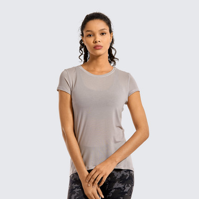 SYROKAN Sporta apģērbs Tkrekli ar īsām piedurknēm Sieviešu sporta T-krekli Aktīvie apģērbi Skriešanas Topi Treniņiem Apģērbi Viegli Virši