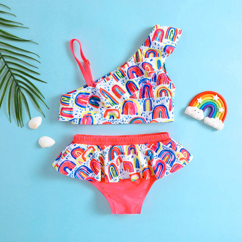Нова колекция Aitonoble 2023 г. Детски бански костюми за момичета 2-7 години Бански костюми за плуване от 3 части