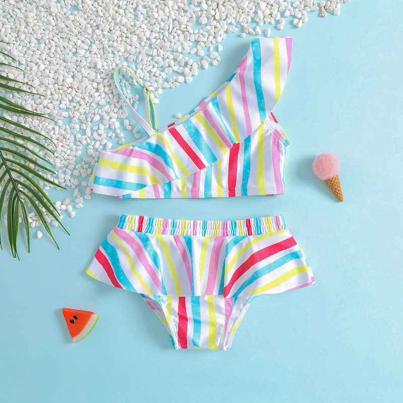 Aitonoble 2023 új kollekció gyerek fürdőruhák lányoknak 2-7 éves fürdőruha 3 részes fürdőruhák