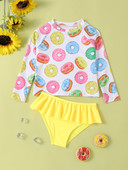 Summer Kids Baby Girls Swimwear Printing Sweet Kids Baby Girls Split Type Μαγιό Παιδικά Ρούχα Μπικίνι Μαγιό2047