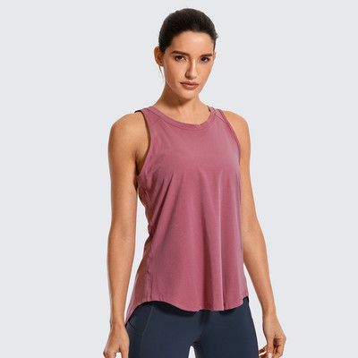 SYROKAN sieviešu treniņu krekli bez piedurknēm ar apaļu kaklu jogas veste ar atvērtu muguru Sporta topi