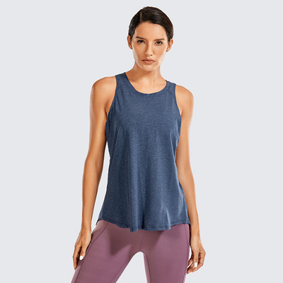 SYROKAN sieviešu treniņu krekli bez piedurknēm ar apaļu kaklu jogas veste ar atvērtu muguru Sporta topi