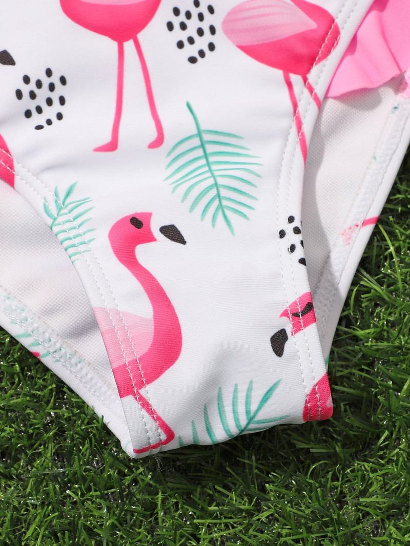 Meiteņu vasaras peldkostīmi ar apdruku bērniem, topi ar garām piedurknēm, bikini, peldkostīmi, pludmales apģērbi, 4–7 gadi1056