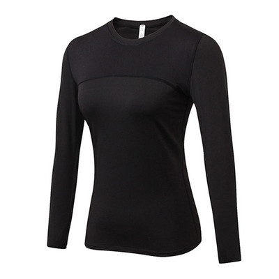 Női sport póló szexi Rashguard fitness póló jóga camiseta larga mujer futó pólók kerékpáros mez kiütésvédő hosszú